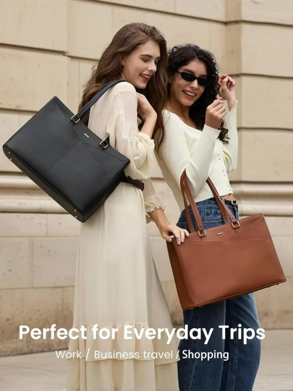 Stylish Waterproof Laptop Tote Bag for Women - 15.6 Inch, Perfect for Office